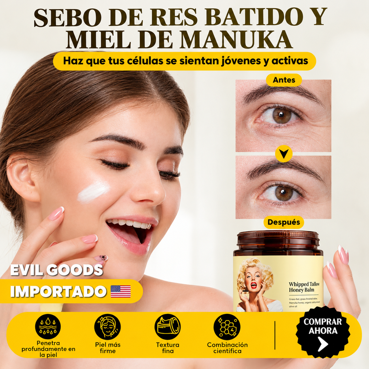 Crema Sebo de Res EVIL GOODS – Hidratación Profunda