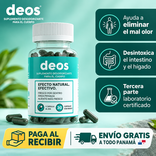 DEOS™ - 30 Cápsulas Naturales - Frescura interior y confianza todo el día
